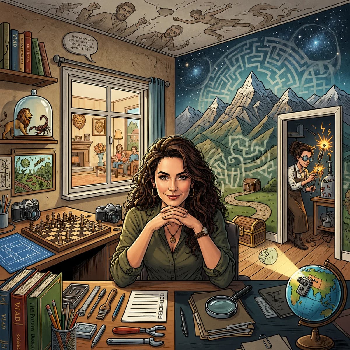 Example AI image generated from a single astro chart and selfie